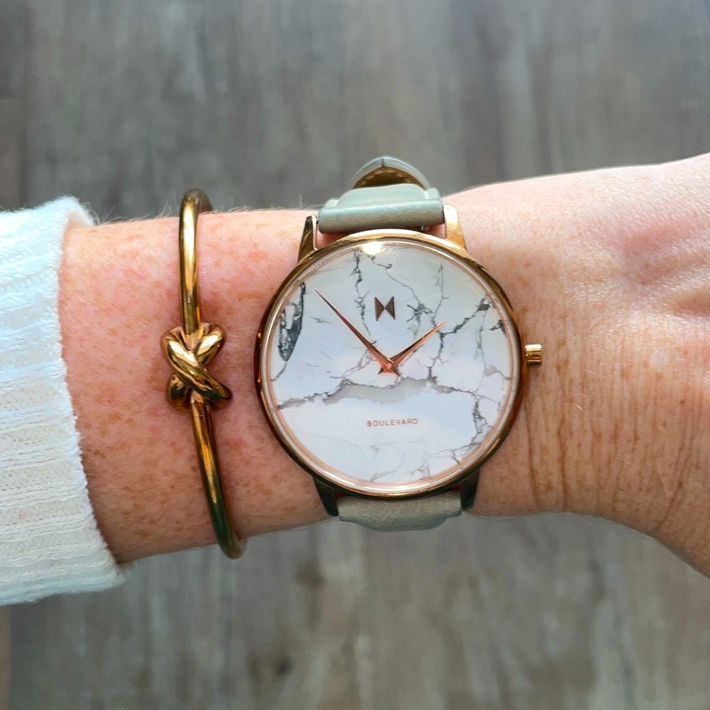 MVMT Beverly Marble Boulevard 38mm Watch & Bracelet